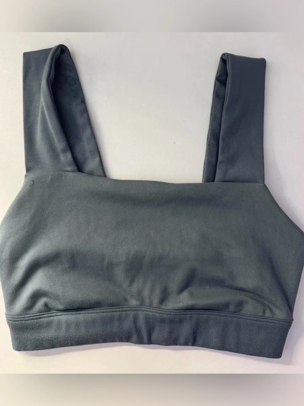 Women's Square Neck Bralette - Slate Green